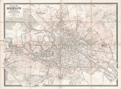 Plano de situación de Berlín con el suburbio y Charlottenburg, recién levantado y dibujado por Sineck de T. Sineck